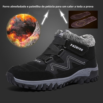 [50% OFF EDIÇÃO LIMITADA] Design ergonómico - Sapatos quentes de camurça de marca italiana de luxo, macios e acolhedores.