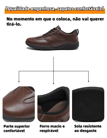 (🔥50% de desconto hoje - não perca) ⏰ - Sapatos ortopédicos italianos de luxo, macios e confortáveis ​​da marca (suporte de arco - alívio da dor nos pés)