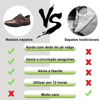 (🔥50% de desconto hoje - não perca) ⏰ - Sapatos ortopédicos italianos de luxo, macios e confortáveis ​​da marca (suporte de arco - alívio da dor nos pés)