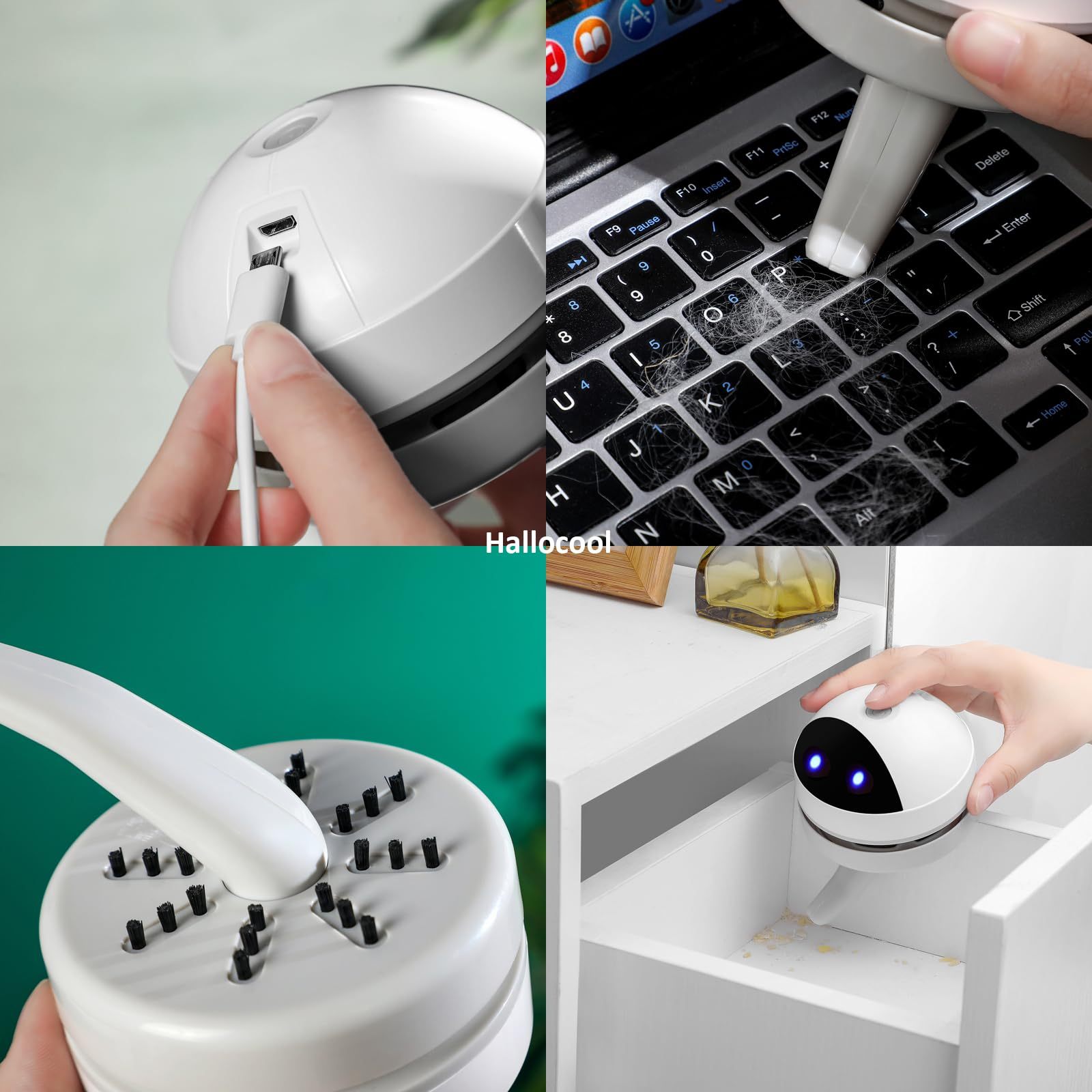 Mini aspirator de birou Aspirator drăguț de birou pentru ridicarea firimiților Radieră firimituri Păr de animale de companie Fulgi Articole minuscule, Aspirator portabil USB mic pentru praf de pe birou Tastatură de masă Pian
