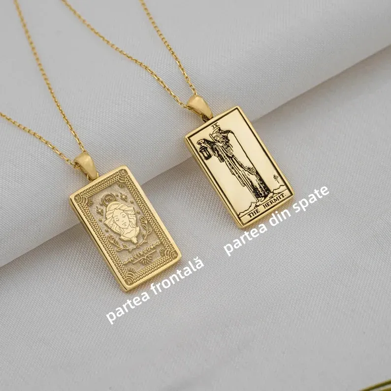 Reducere de 50% pe tot site-ul - 🌟🌈 Colier exclusivist de 14K Carte de Tarot Zodiac față-verso ✨🎁 (Potrivit pentru bărbați și femei) Un cadou perfect pentru mame, soții, soți