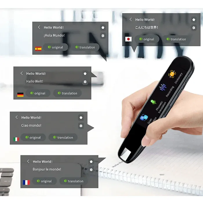 Traducator Inteligent M2 Pro, Traducere vocala, Scanare OCR, Reportofon, Dictionar, Ecran Tactil, 112 Limbi, easyCTRL