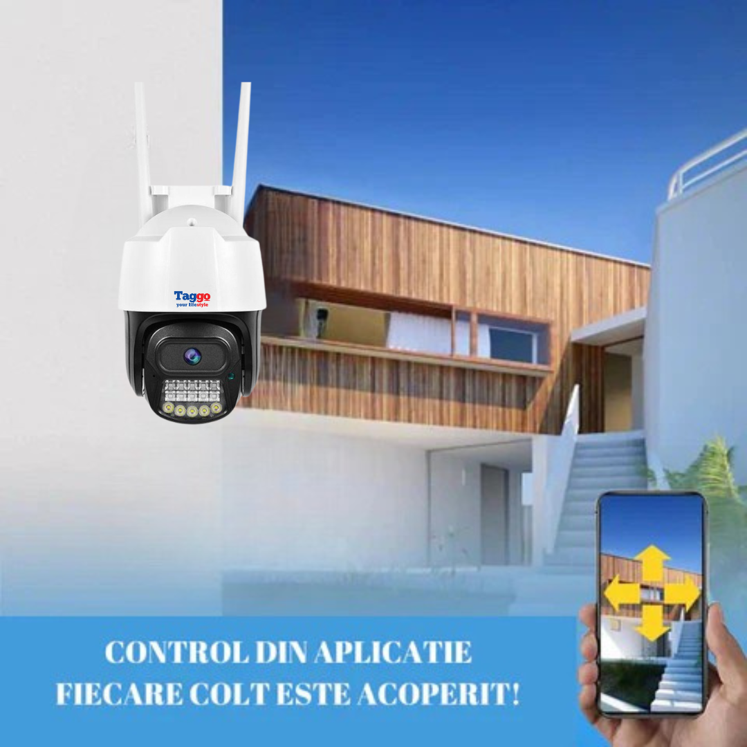 Camera Supraveghere 4G V380 6MP – Rotire 360°. Detectie Umana. Audio Bidirectional. Control din Aplicatie