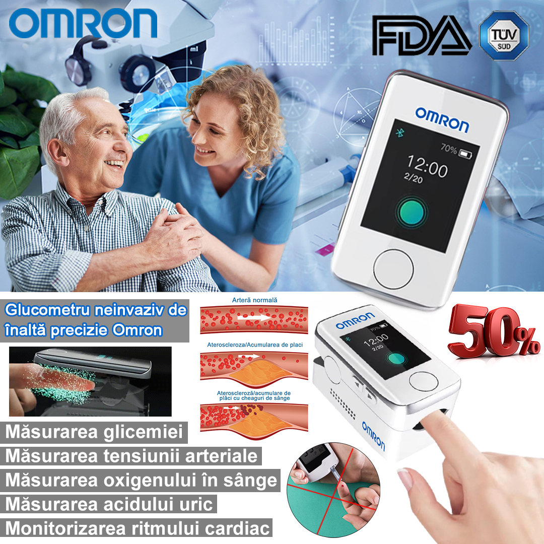 😍Reducere mare de preț😍Glucometru multifuncțional neinvaziv Omron