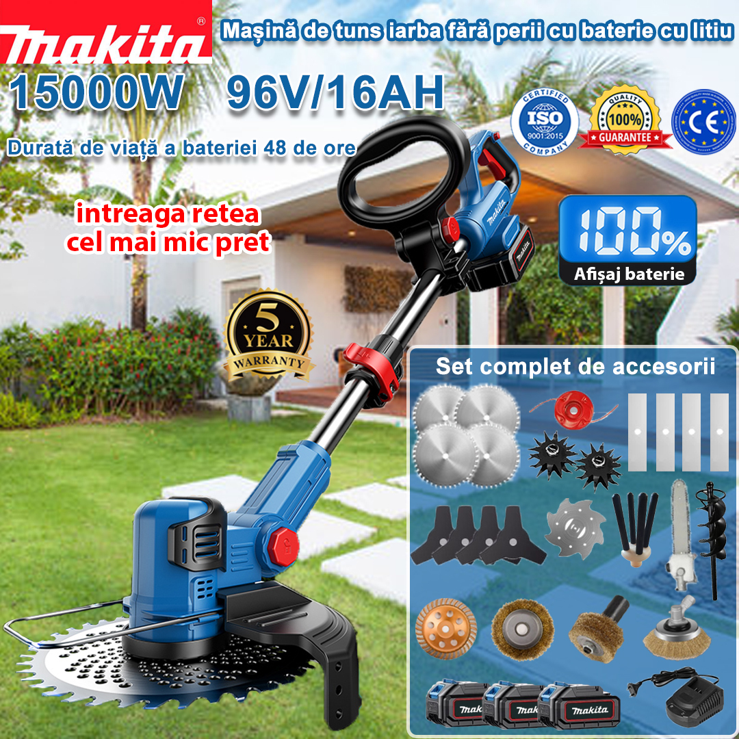 Mașină de tuns iarba multifuncțională cu baterie litiu Makita 1