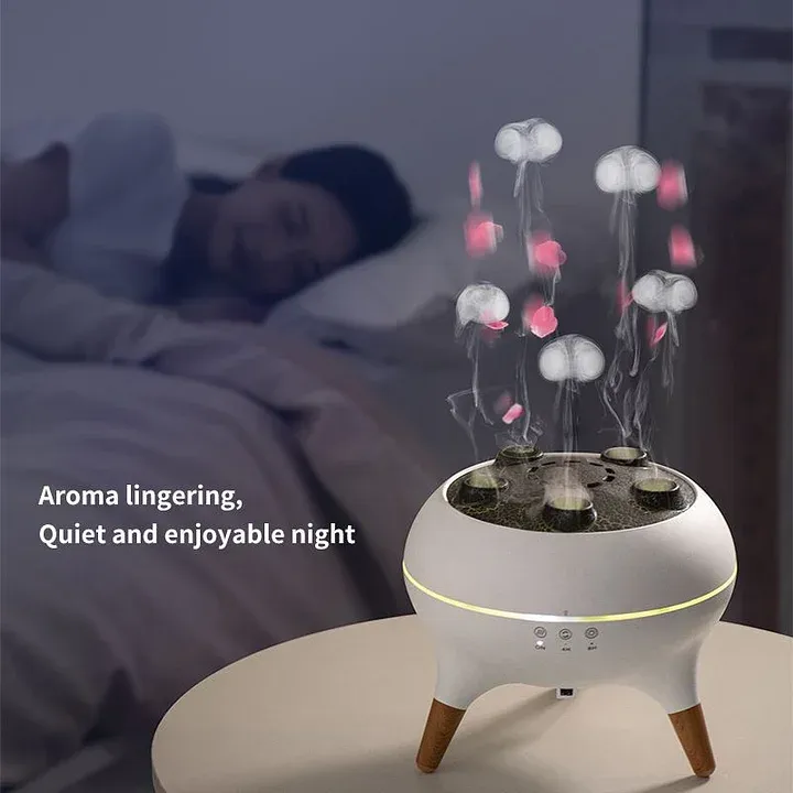 Aparat de aromaterapie cu meduze colorate cu lumină ambientală