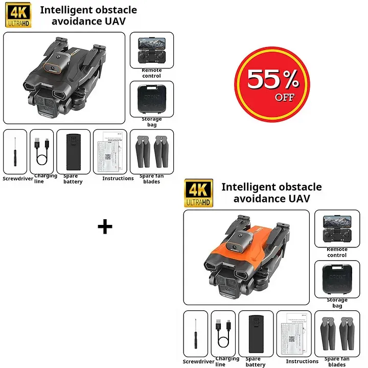 🔔Dronă echipată cu cameră 4K pentru adulți, Quadcopter HS175D RC cu întoarcere automată, Urmăriți-mă, motoare fără perii, zbor circular, punct de referință, menținere altitudine, mod fără cap, timp de zbor lung de aproximativ 43 de minute! !