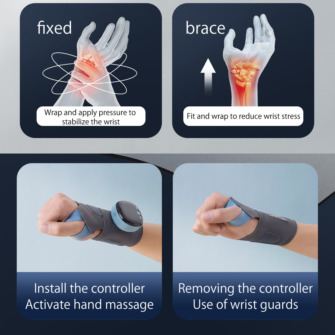 EMS teacă inteligentă pentru tendon brățară pentru încălzire a mâinilor compresă fierbinte respirabilă detașabilă pentru entorsă de mână pentru masaj Echipament de protecție