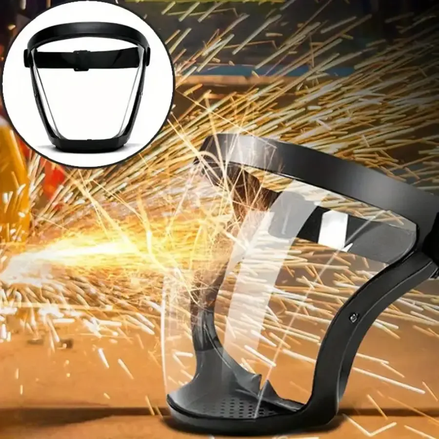 Viziera protejează fața, ochii și căile respiratorii în timpul lucrului.