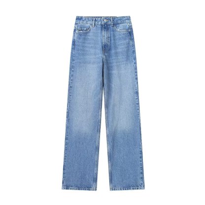 Women's high waist straight jeans