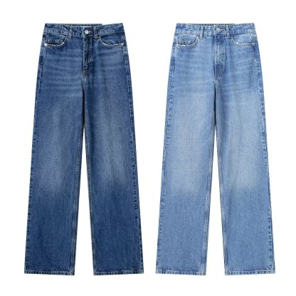 Women's high waist straight jeans