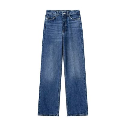 Women's high waist straight jeans