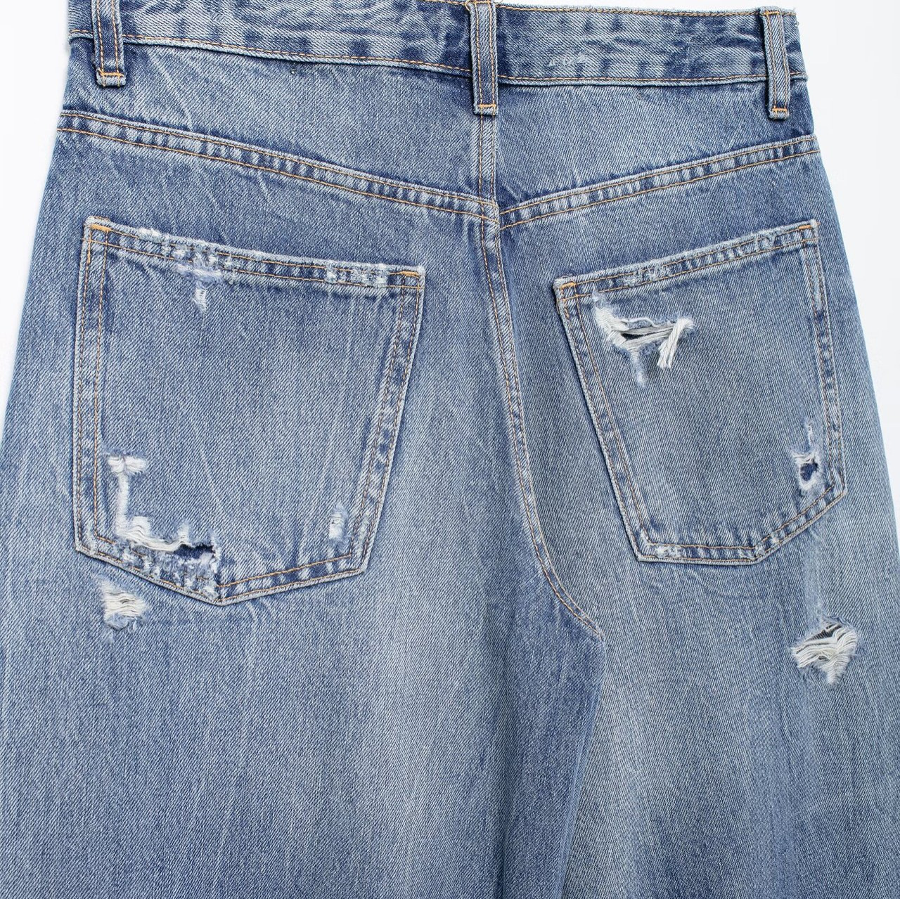 Women's ripped balloon-style loose-fitting jeans