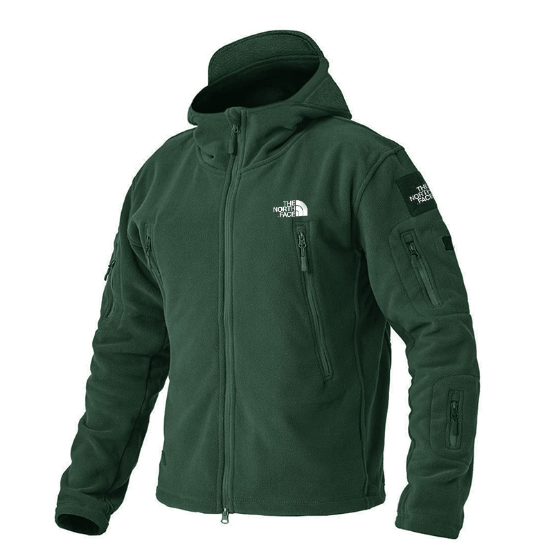 Men's Military Fleece Jackets Zip Up Hoodies Windbreakers Warm Hiking Camping Hunting Tactical Winter Coats with 6 Zip Pockets