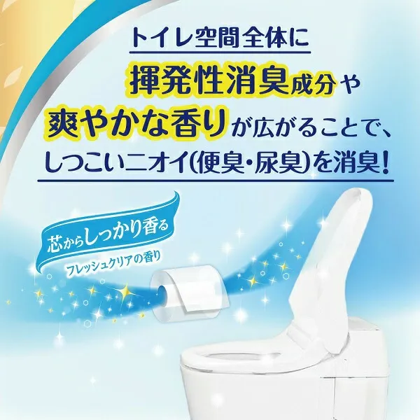 エリエール 消臭＋ トイレットティシュー しっかり香るフレッシュクリアの香り コンパクトダブル 【選べるロール数：32・64・96 ロール】　1.5倍巻 37.5m トイレットペーパー ダブル パルプ100％ 日用品 消耗品 備蓄 送料無料 