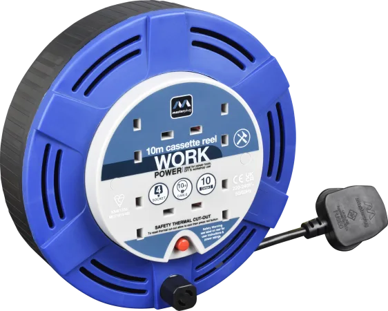 BG 13 Amp 4 Socket Medium Cassette Reel 10 Metre