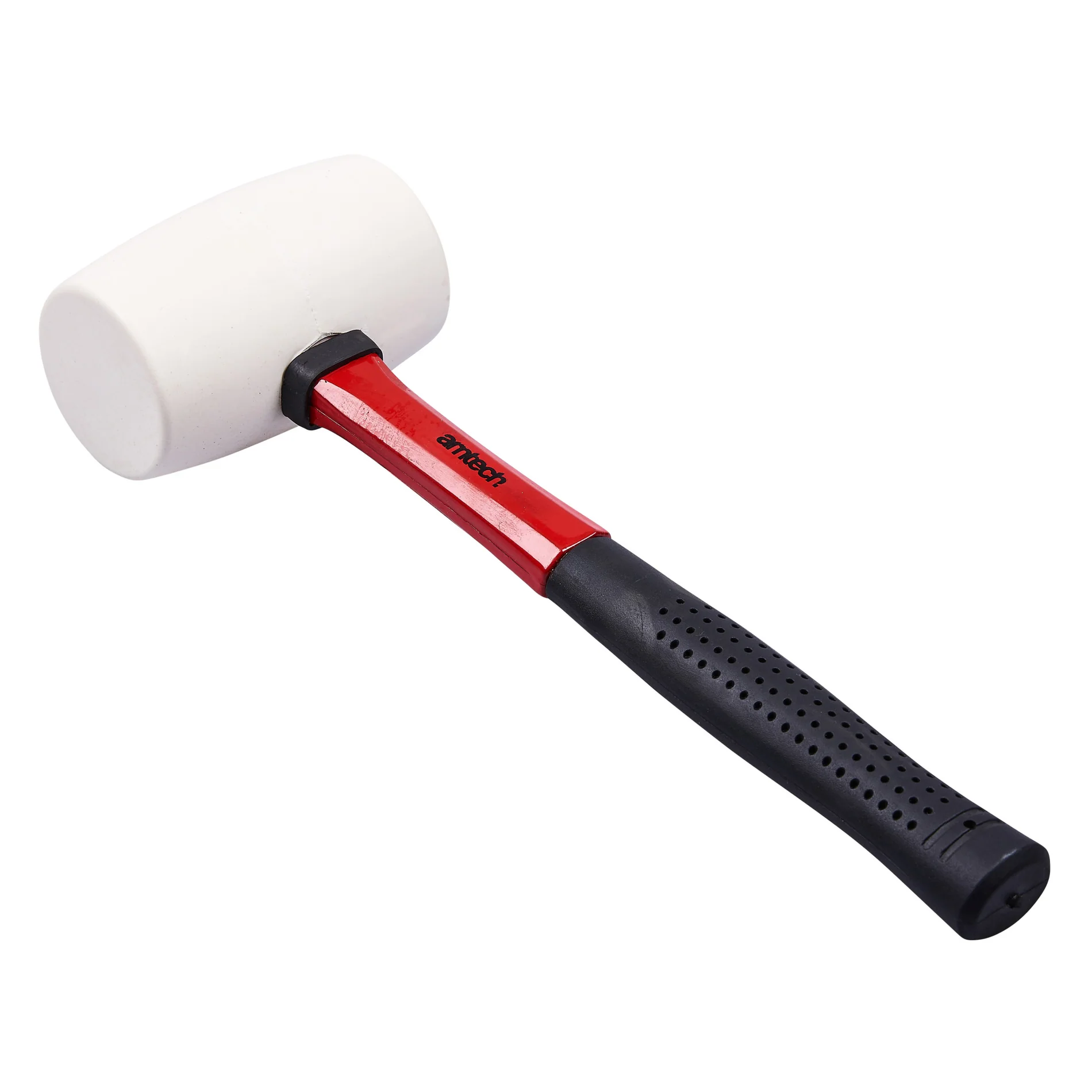 16Oz (450G) White Rubber Mallet With Fibreglass Shaft