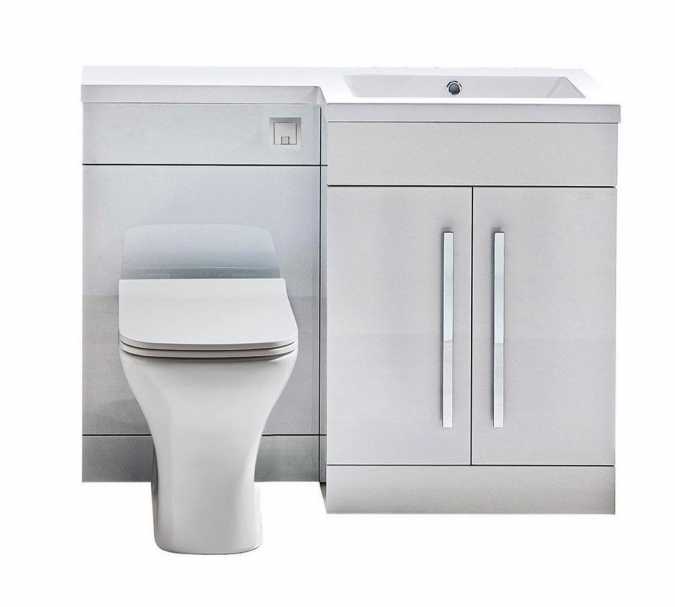 Lili 1100 Right Hand Furniture pack - Gloss White