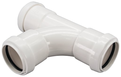 Floplast 32mm Tee Push-Fit White (WP22W)