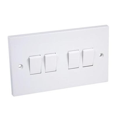 Switch 4 Gang 2 Way 10Amp
