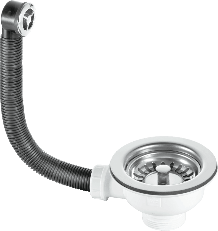 McAlpine 1 1/2" Basket Strainer Waste & Round Overflow