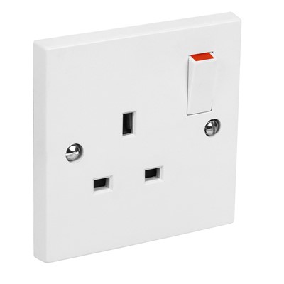 Switched Socket 1 Gang 13Amp