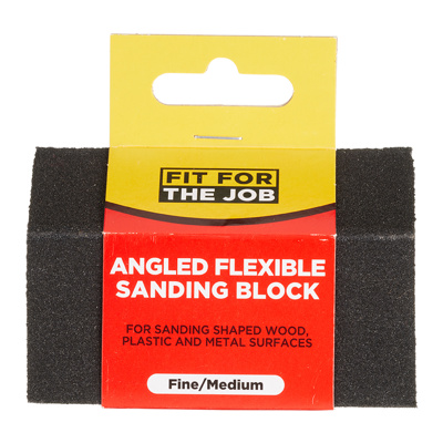 Fit For The Job Angled Flexible Sanding Block Fine/Medium Grade