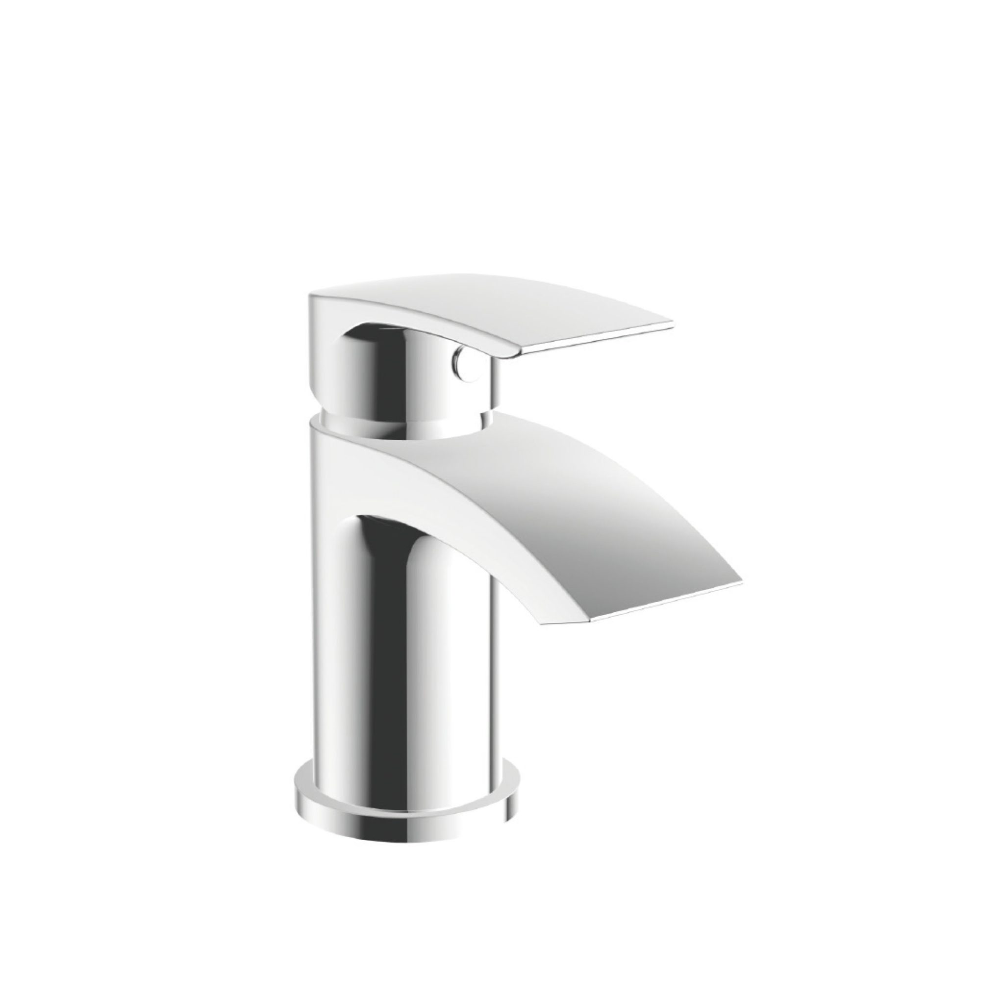 Belini Mini Mono Basin Mixer with Push Waste Chrome