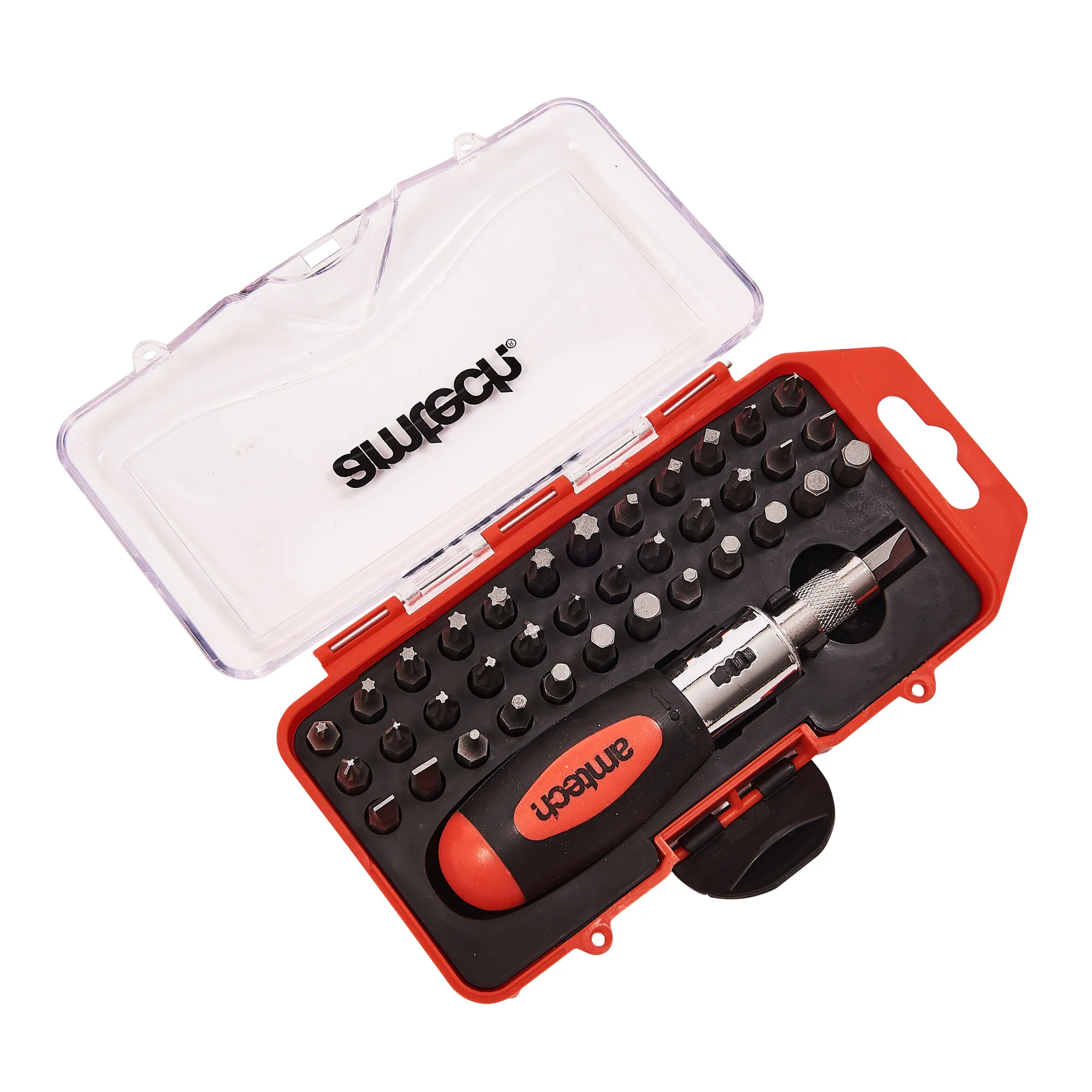 38 Piece Stubby Ratchet Screwdriver And Bit Set