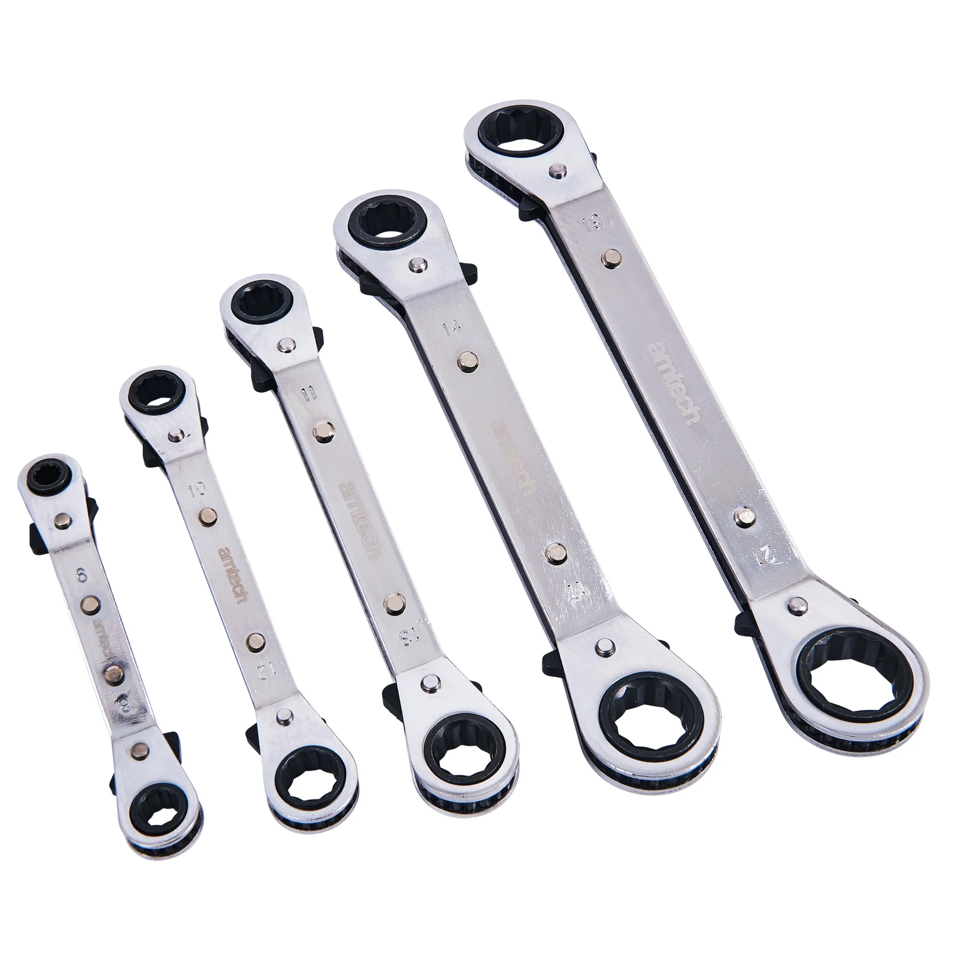 5 Piece Offset Ring Ratchet Spanner Set