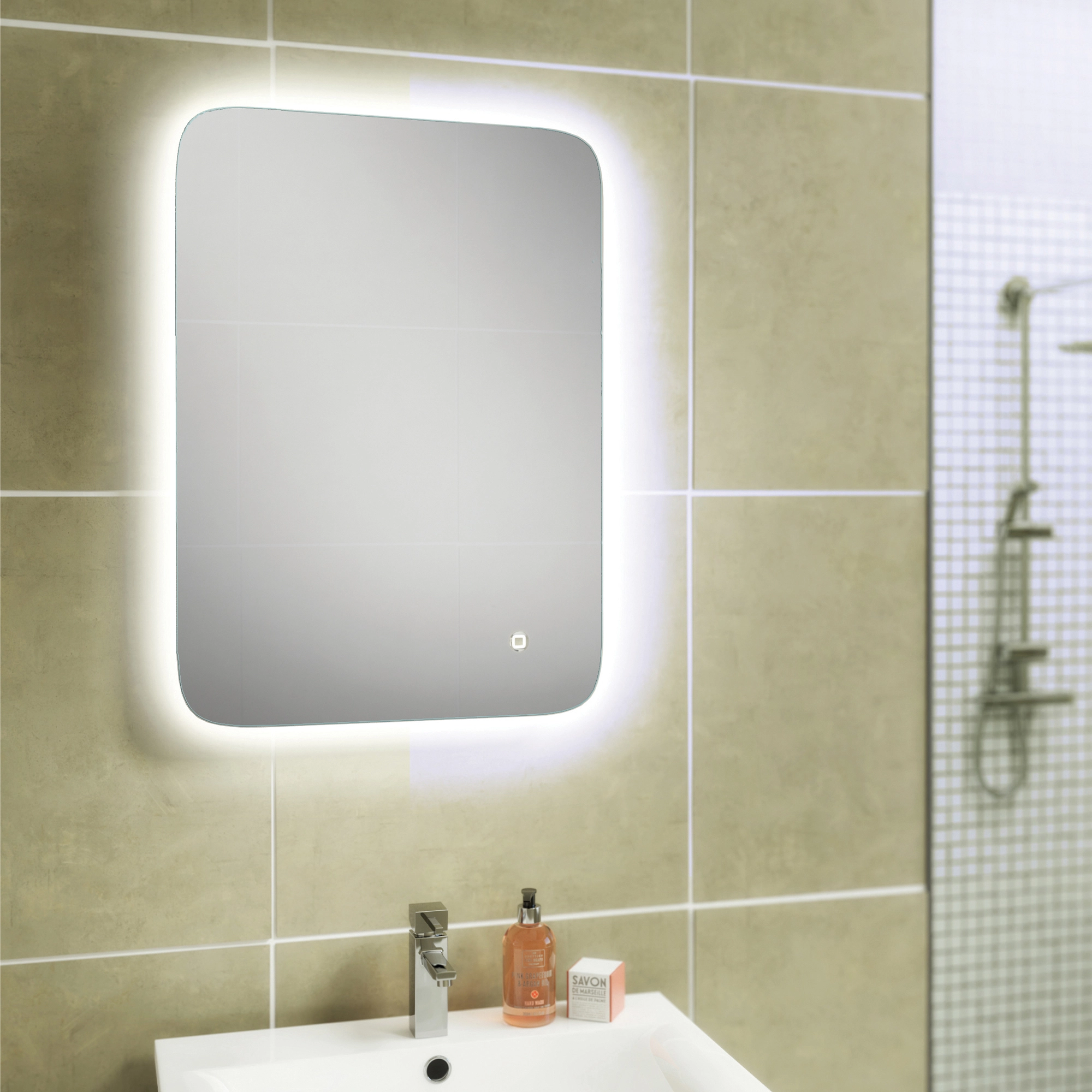 Ambience Illuminated Bathroom Mirror – 120 cm Wall Mounted