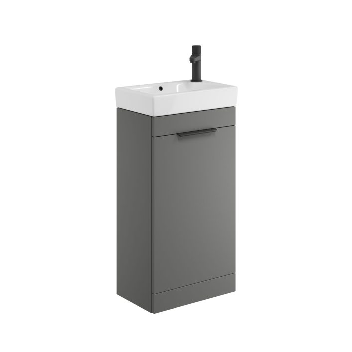 Scudo Esme Compact Freestanding Unit, Matt Dust Grey — 450mm