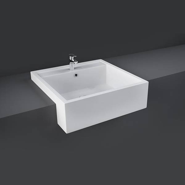 RAK Nova 46cm Semi Recessed Wash Basin 1th