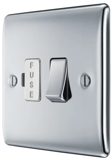 BG Nexus Metal 13Amp Fused Connection Unit Switch Polished Chrome