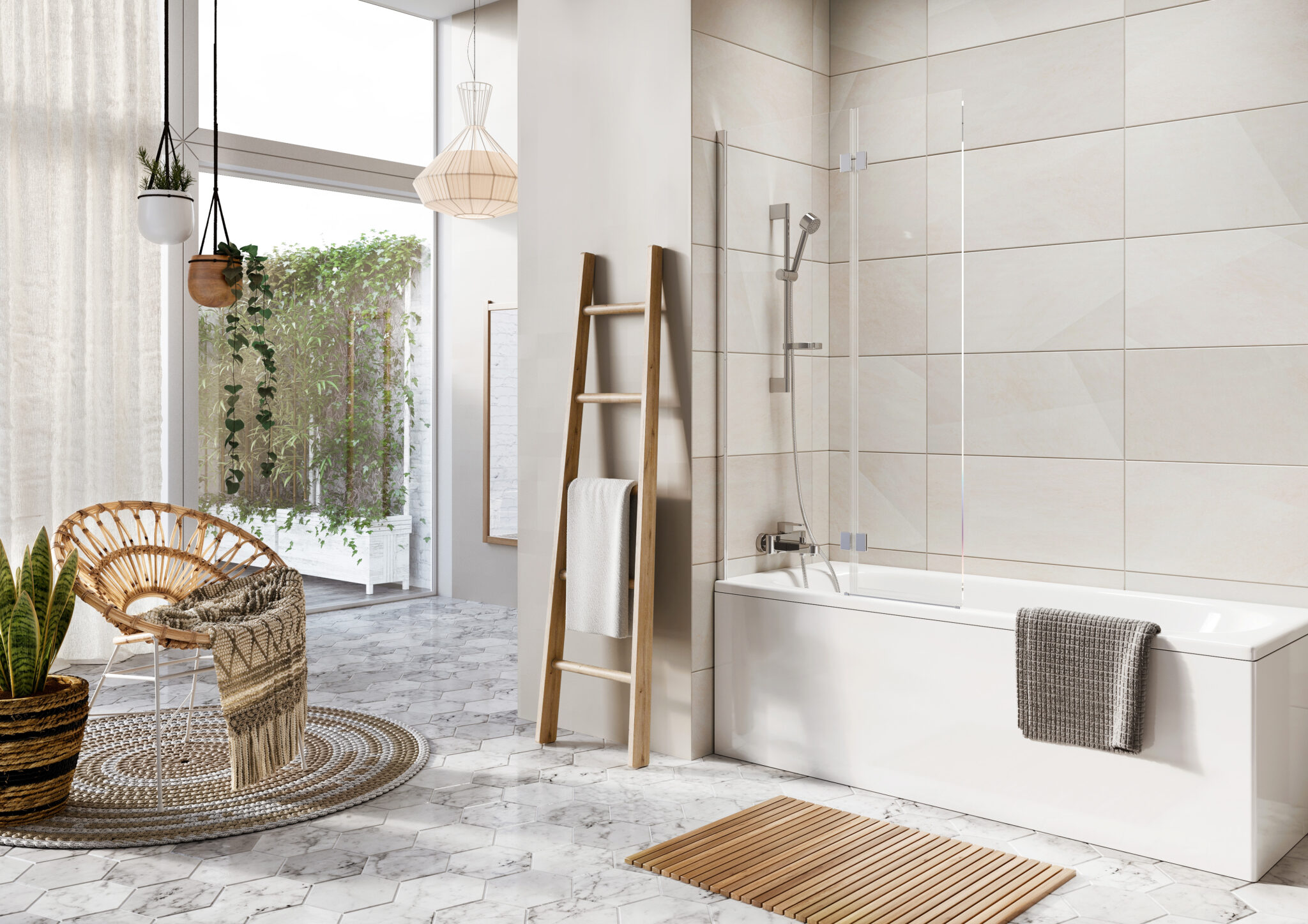 Thalia Inward Opening Bath Screen