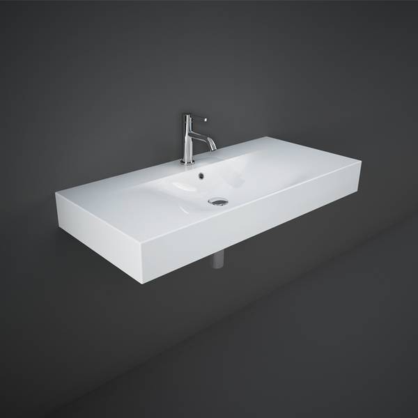 RAK Des Wall Hung Wash Basin Alpine White 101 cm