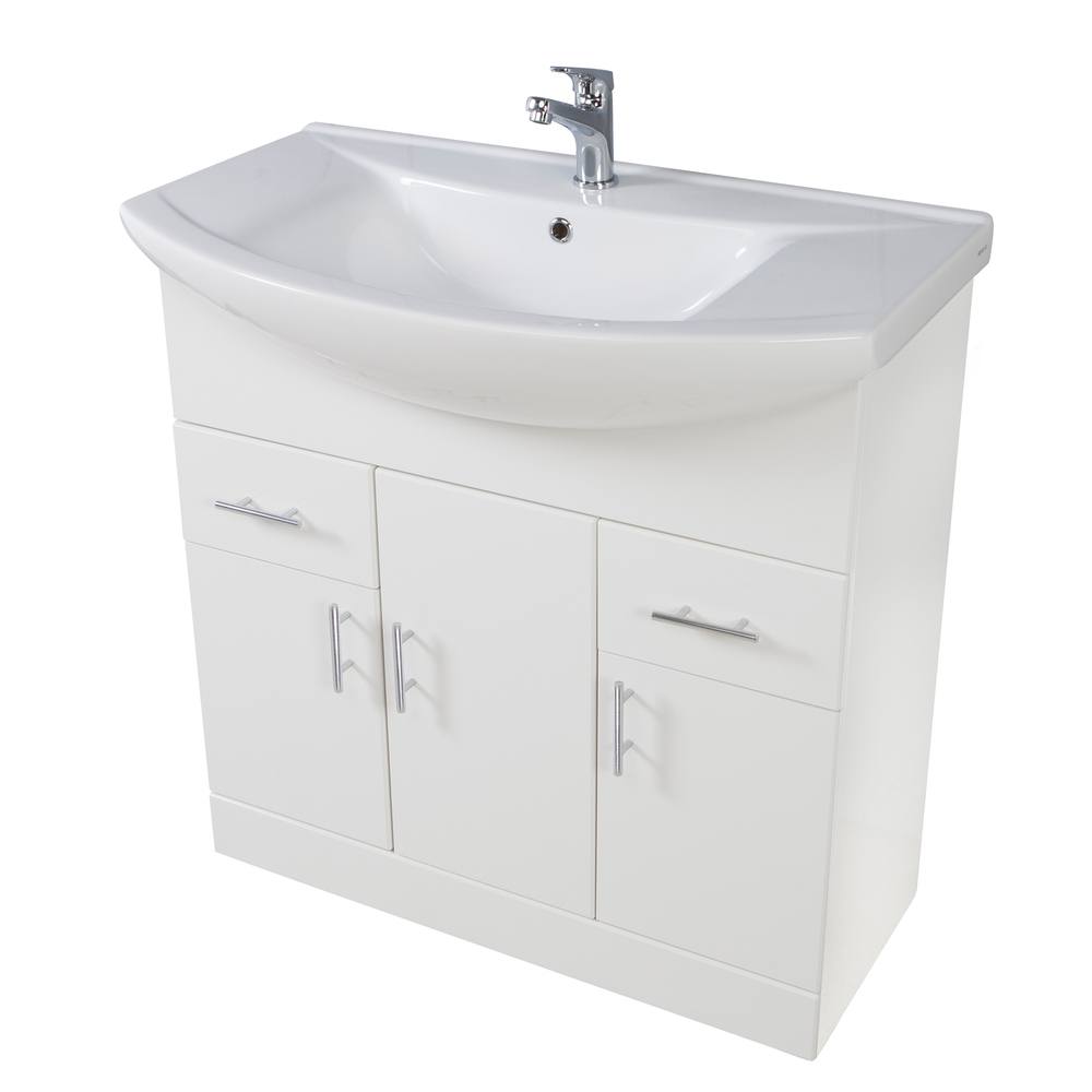Lanza 950mm Basin & Unit - Gloss White