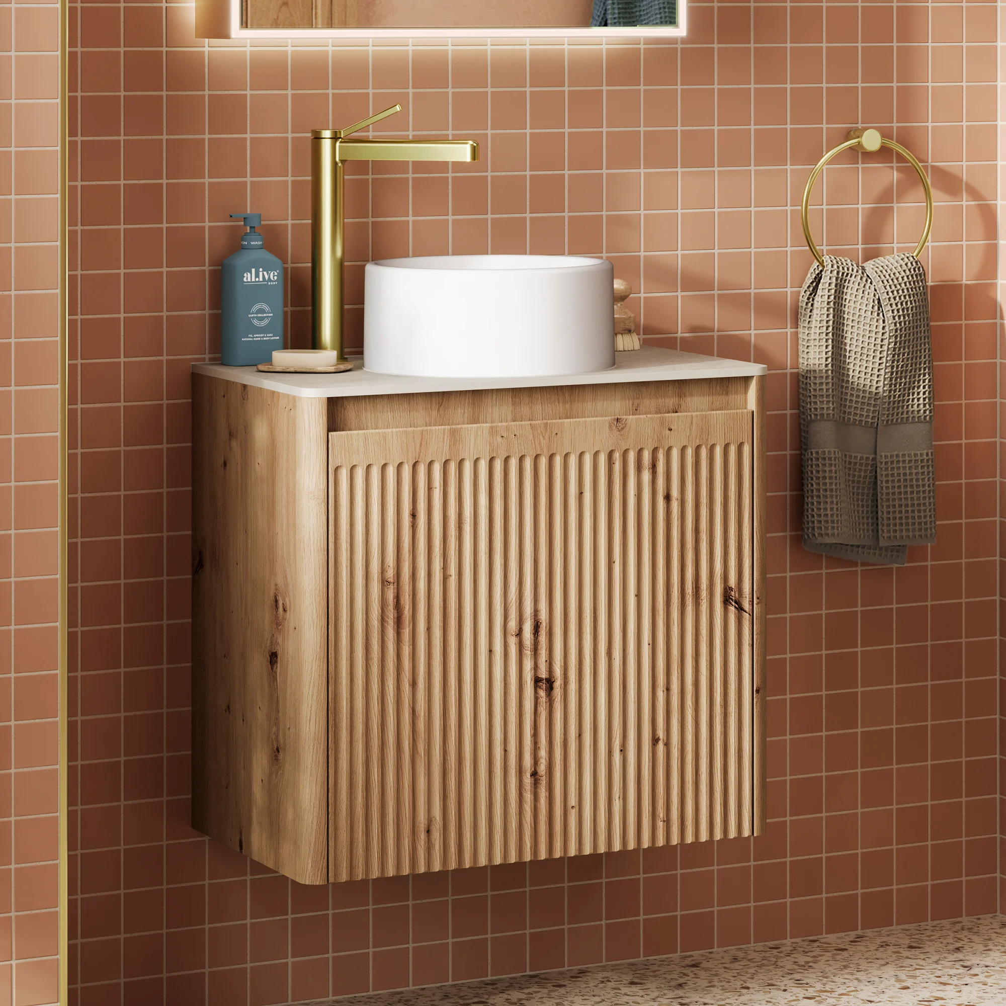 Adorn 60cm Wall Hung Unit - Artisan Oak