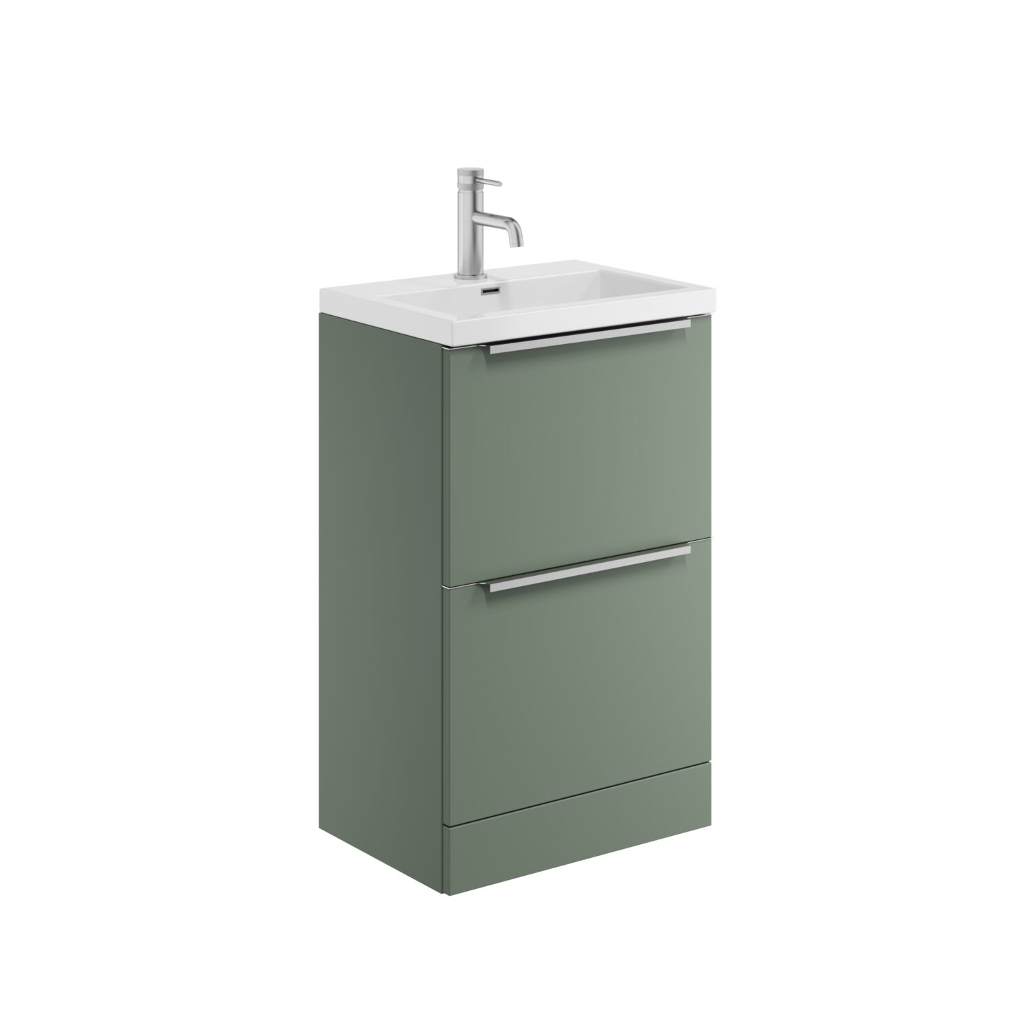 Muro Plus 500 Floorstanding Cabinet And Basin - Reed Green