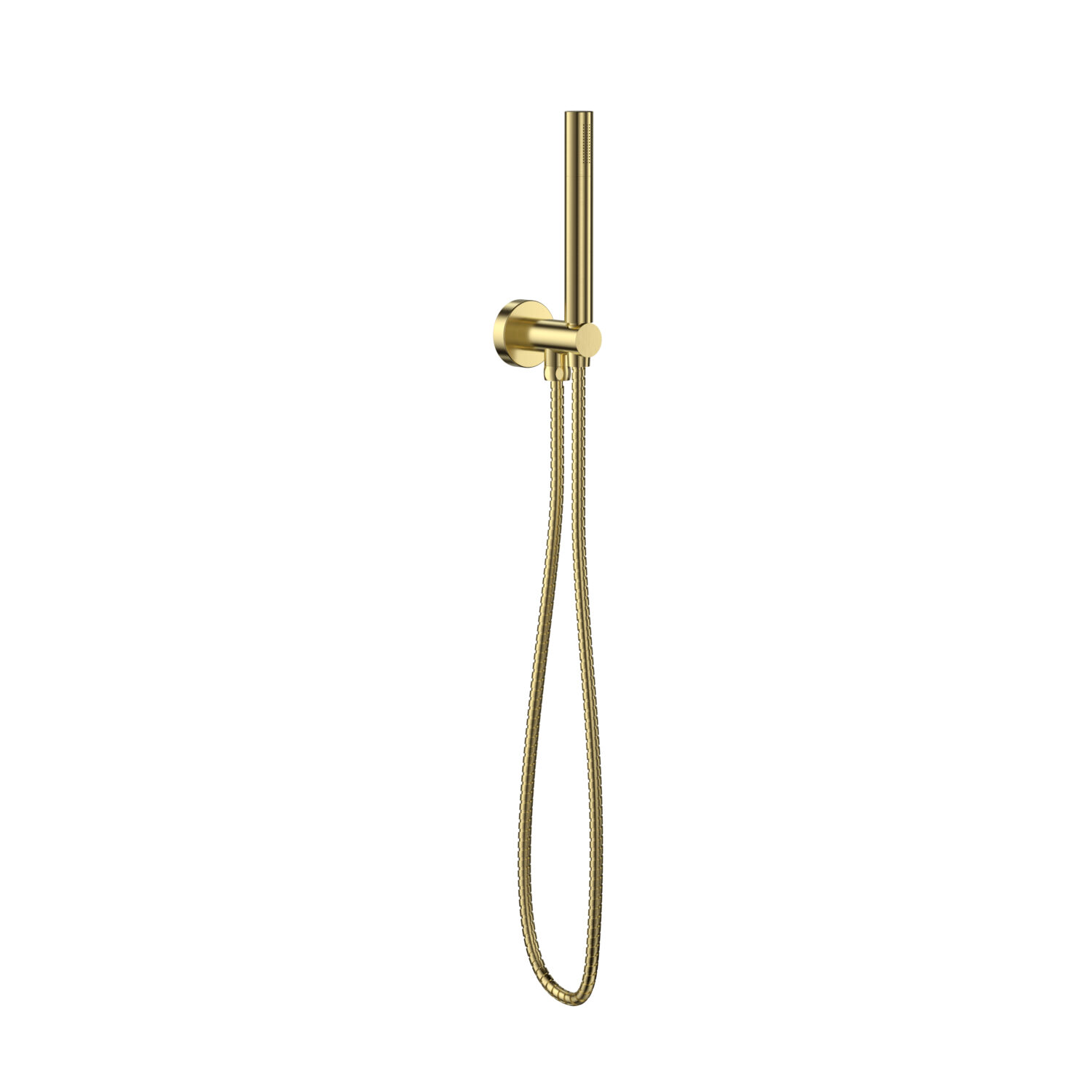 Handset, Outlet & Holder Brushed brass
