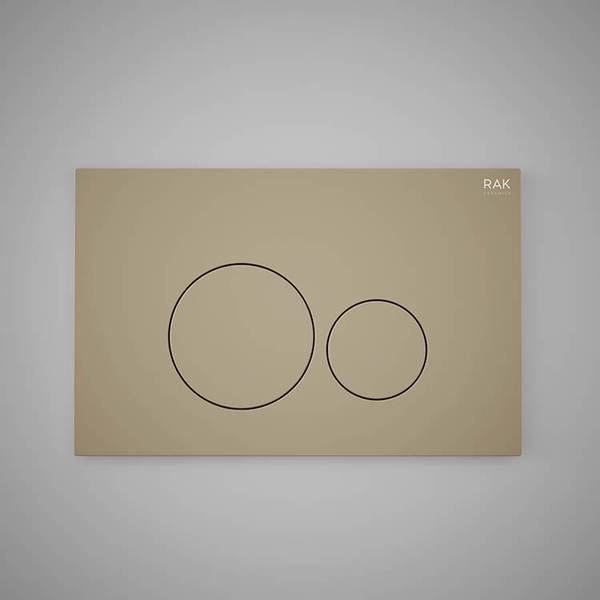 RAK-Ecofix Matt Cappuccino Flush Plate with round push plates