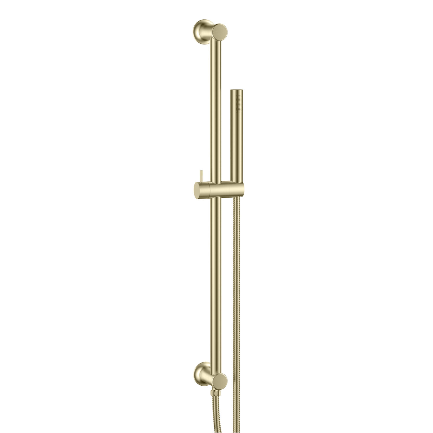 Riser Rail & Handset Including Hose Brushed brass