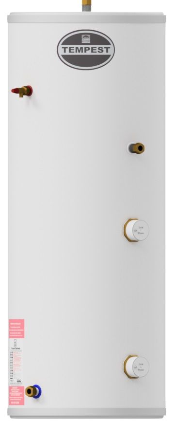 Telford Tempest 250 Litre Direct Unvented Stainless-Steel Hot Water Storage Cylinder 1500x 580