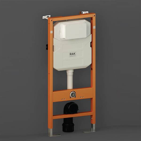 RAK-Ecofix 12cm Front Flush Regular Concealed Cistern and Frame for Wall Hung Pan - Frame Height 114cm