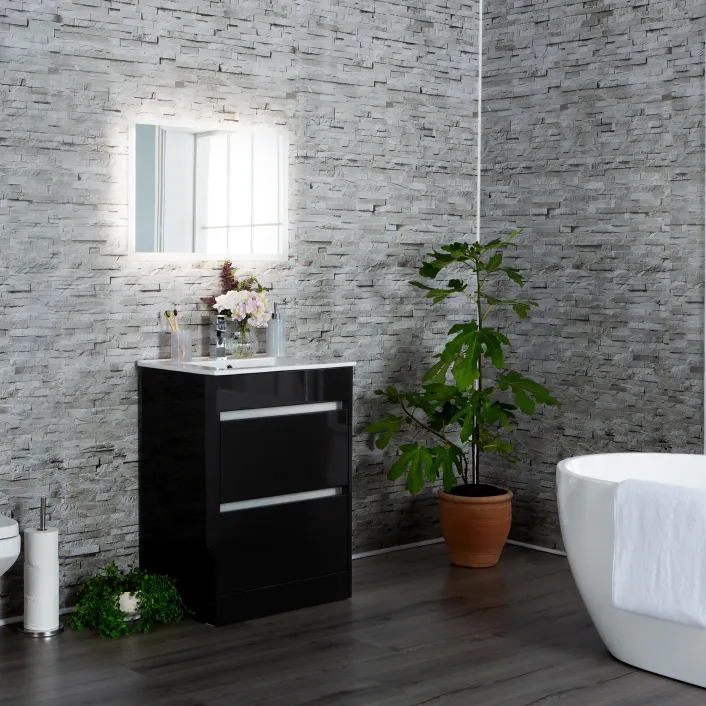 Golita Modern Natural Stone Light Grey PVC Wall Panel, 250x2600mm | N5
