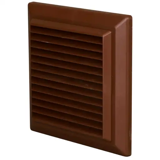 125mm Louvred Grille Rnd Spig Brown