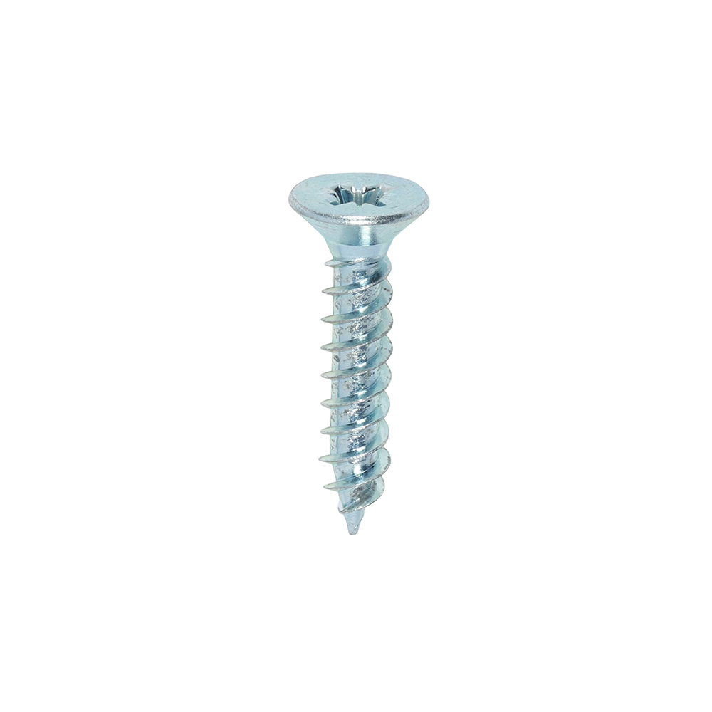 10 x 1 Twin Woodscrew PZ2 CSK Zinc