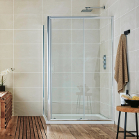 Scudo S6 Shower Side Panel, 6mm, Chrome — 1000mm