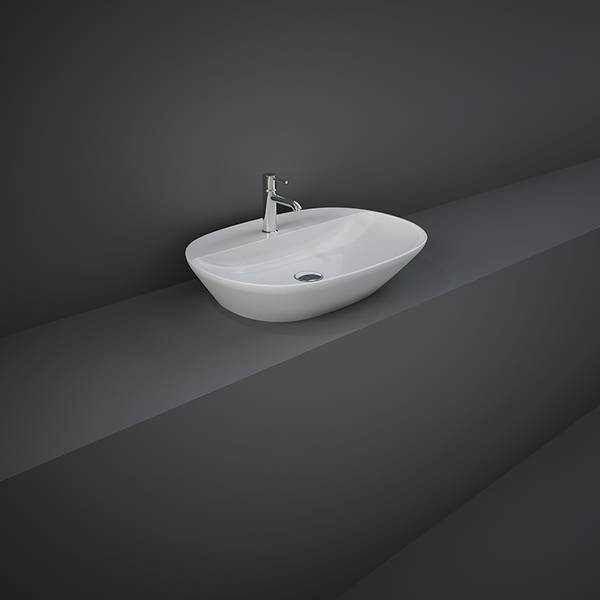 RAK Variant Elongated Oval Counter Top Wash Basin 60cm 1TH  with Tap Ledge