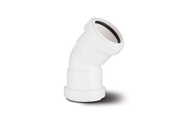 Floplast 40mm 45° Bend Push-Fit White (WP19W)